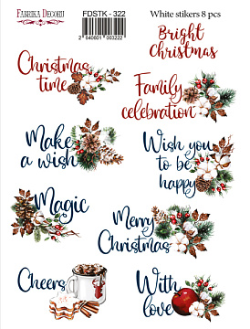 Set of stickers 8pcs Bright Christmas #322