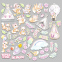 Set of die cuts Funny fox girl, 57 pcs - 1