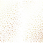 Sheet of single-sided paper with gold foil embossing, pattern Golden Maxi Drops White, 12"x12"