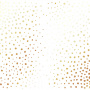 лист односторонней бумаги с фольгированием, дизайн golden maxi drops white, 30,5см х 30,5см