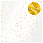 Pergamentblatt mit Goldfolie, Muster "Golden Drops 29.7cm x 30.5cm