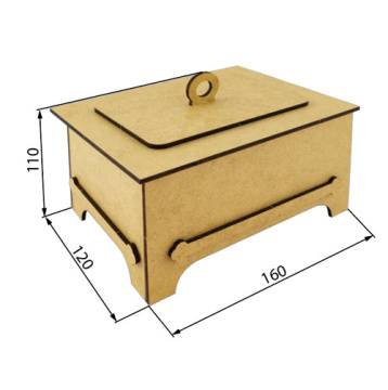 Box for accessories and jewelry, 160х120х110 mm, DIY kit #371 - 2