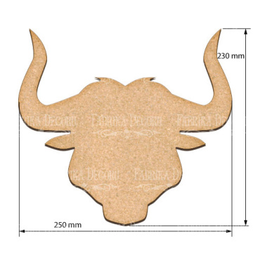  Art board Bull head 25х23 cm - 2