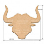  Art board Bull head 25х23 cm - 0