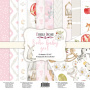 Double-sided scrapbooking paper set Boho baby girl  12"x12", 10 sheets