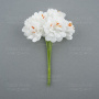 Set of flowers of the apple tree white with orange stamens, 6 pcs