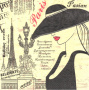 Decoupage napkin "Frenchwoman"