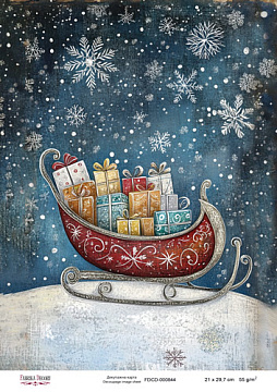 Decoupage card «Christmas Tale» #000844, 21cm x 29,7cm