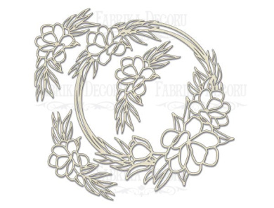 мегачипборд круглая цветочная рамка 30x30 см #014  - 2