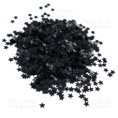 Sequins Stars mini, black, #008 - 2