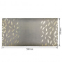 Piece of PU leather for bookbinding with gold pattern Golden Feather Gray, 50cm x 25cm - 0