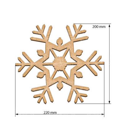  Art board Snowflake 22х20 cm - 2