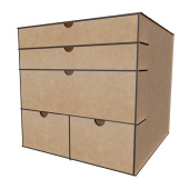 DIY Мебельный органайзер для канцелярии, художественных, швейных принадлежностей, 365мм х 365мм х 385мм, #04 DIY Мебельный органайзер для канцелярии, художественных, швейных принадлежностей, 365мм х 365мм х 385мм, #04