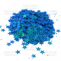 Sequins Stars, dark blue-green with nacre, #122 - 0