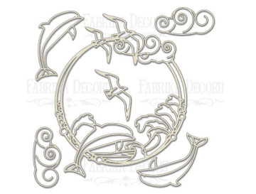 Megachipboard "Frame with dolphin" #040 - 2