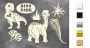 Zestaw tekturek "Dinosauria" #681