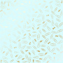лист односторонней бумаги с фольгированием, дизайн golden drawing pins and paperclips, mint, 30,5см х 30,5см