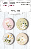 Set of 4pcs flair buttons for scrabooking Where beauty lives #568