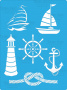 Stencil for crafts 15x20cm "Sea romance" #158