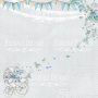 Blatt doppelseitiges Papier für Scrapbooking Shabby Baby Boy Redesign #35-02 12"x12"