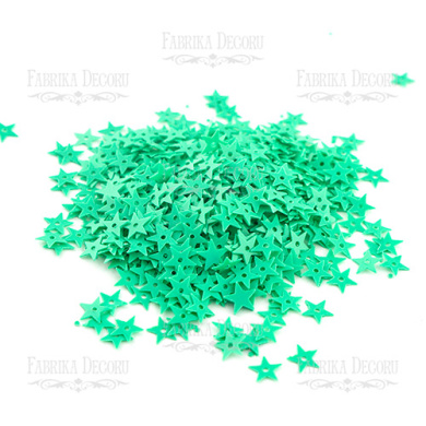 Sequins Stars, aquamarine, #114 - 2 Sequins Stars, aquamarine, #114 - 2
