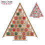 Advent calendar Christmas tree for 31 days with stickers numbers, DIY - 0