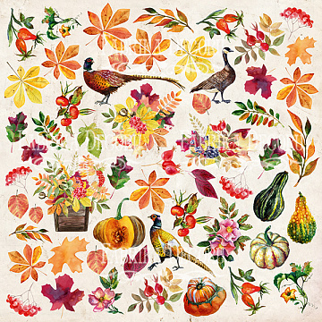 Arkusz z obrazkami do dekorowania "Botany autumn redesign"