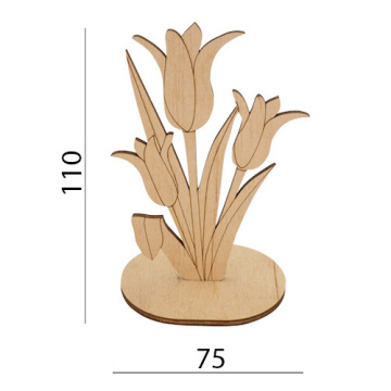 Figurine for painting and decorating #529 "Tulips on a stand" - 2