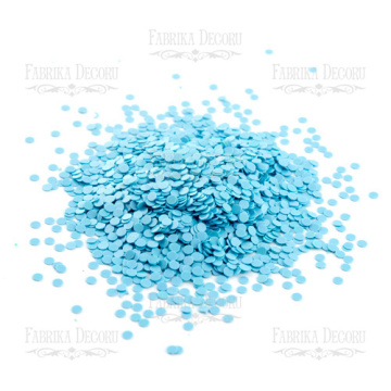 Sequins Round flat, blue, #409 - 2