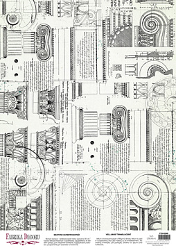 Deco Pergament farbiges Blatt  Architectural capitals, A3 (11,7" х 16,5")