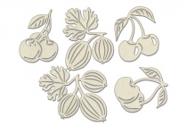 Набор чипбордов Summer botanical diary 10х15 см #702 color_Milk Набор чипбордов Summer botanical diary 10х15 см #702 color_Milk