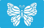 Трафарет многоразовый 11x15см Бабочка махаон #098