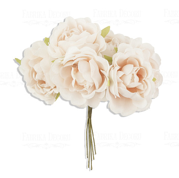  Bouquet of peonies pink shabby, 6pcs