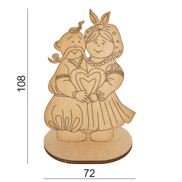 Figurine for painting and decorating #530 "Lovers on a stand" - 2