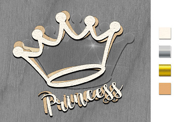 Mega shaker dimension set, 15cm x 15cm, Figured frame Princess's Crown