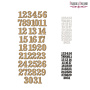 Arabic Numbers Vintage, Set of MDF ornaments for decoration #174