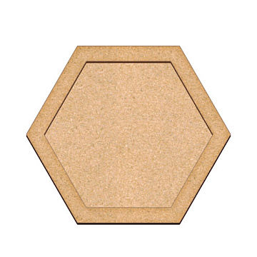Kunstkarton Hexagon, 29cm x 25cm