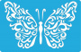 трафарет многоразовый 11x15см бабочка завитки 1 #096 фабрика декору