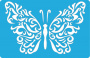 Stencil for crafts 11x15cm "Butterfly Curls 1" #096