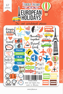 Set of die cuts European holidays, 67 pcs - 2 Set of die cuts European holidays, 67 pcs - 2