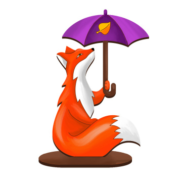 Figurine for painting and decorating #540 "Fox under the umbrella" - 2