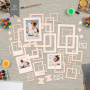 Set of cardboard photo frames #2, Beige, 50 pcs - 1