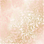 Sheet of single-sided paper with gold foil embossing, pattern "Golden Butterflies, color Vintage pink watercolor"