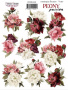 Set of stickers 10pcs Peony passion #220