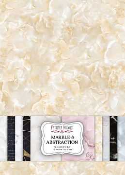 Double-sided scrapbooking paper set Marble & Abstraction 6”x8.3”, 10 sheets