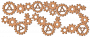 Набор деревянных чипбордов, Орнамент Зубчатые колесики #13