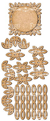 set of mdf ornaments for decoration #106