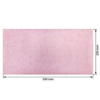 отрез кожзама с тиснением золотой фольгой, дизайн golden mini drops flamingo, 50см х 25см - 2