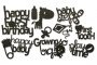 Spanplatten-Set "Happy Birthday" #001