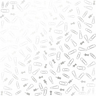 лист односторонней бумаги с фольгированием silver drawing pins and paperclips, color white 30,5х30,5 см